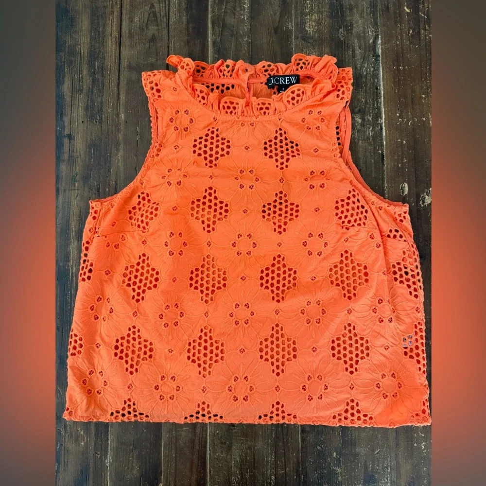 J.Crew Fleur top in Eyelet Orange🍊
